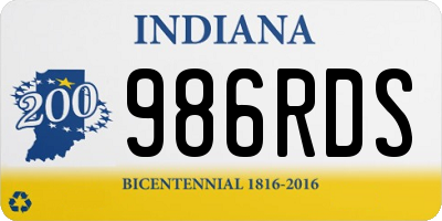 IN license plate 986RDS