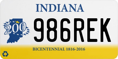 IN license plate 986REK