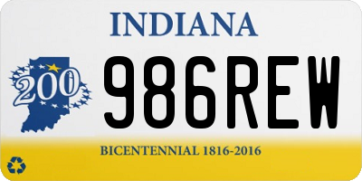 IN license plate 986REW