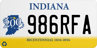 IN license plate 986RFA