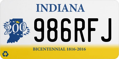 IN license plate 986RFJ