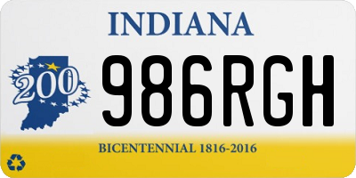 IN license plate 986RGH