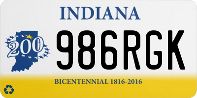 IN license plate 986RGK