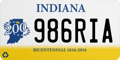 IN license plate 986RIA