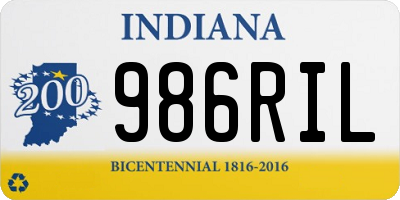 IN license plate 986RIL