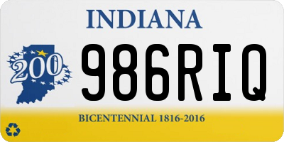 IN license plate 986RIQ