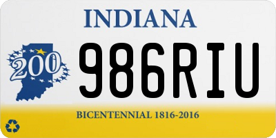 IN license plate 986RIU