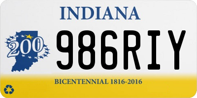 IN license plate 986RIY