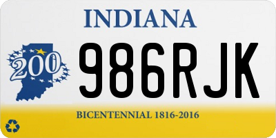 IN license plate 986RJK