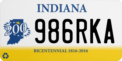 IN license plate 986RKA