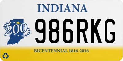 IN license plate 986RKG