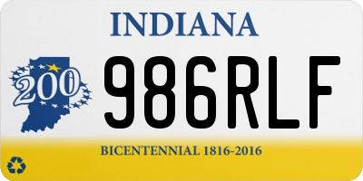 IN license plate 986RLF