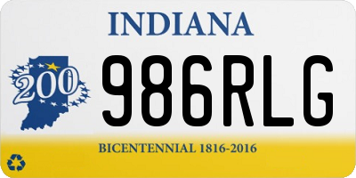 IN license plate 986RLG