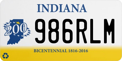 IN license plate 986RLM