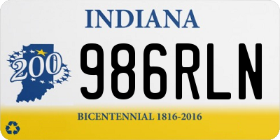 IN license plate 986RLN