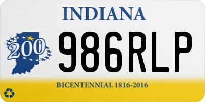 IN license plate 986RLP