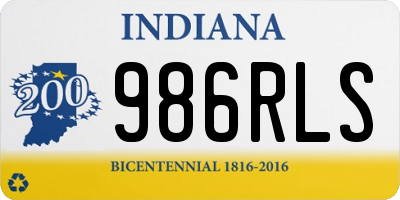 IN license plate 986RLS