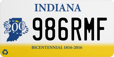 IN license plate 986RMF