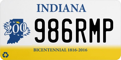 IN license plate 986RMP