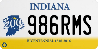 IN license plate 986RMS