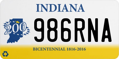 IN license plate 986RNA