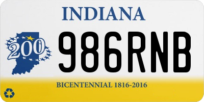 IN license plate 986RNB