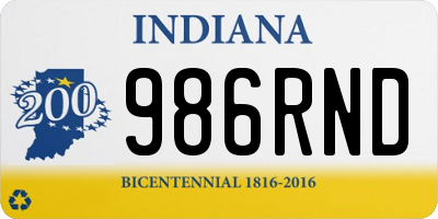 IN license plate 986RND