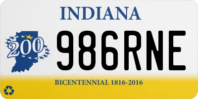 IN license plate 986RNE