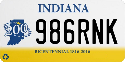 IN license plate 986RNK