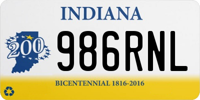 IN license plate 986RNL