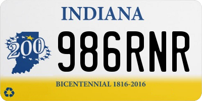 IN license plate 986RNR