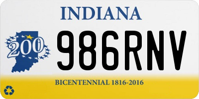 IN license plate 986RNV