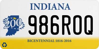 IN license plate 986ROQ