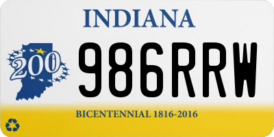 IN license plate 986RRW