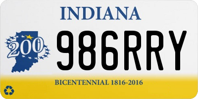 IN license plate 986RRY