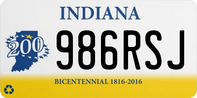 IN license plate 986RSJ