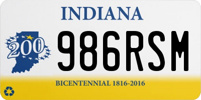 IN license plate 986RSM