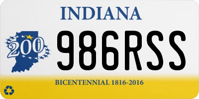 IN license plate 986RSS