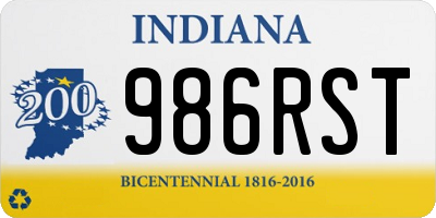 IN license plate 986RST