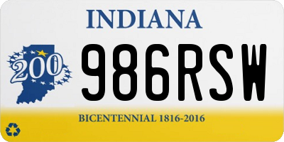 IN license plate 986RSW