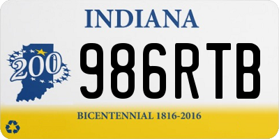 IN license plate 986RTB