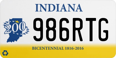 IN license plate 986RTG