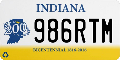 IN license plate 986RTM