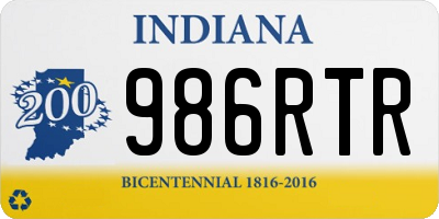 IN license plate 986RTR