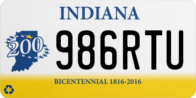 IN license plate 986RTU