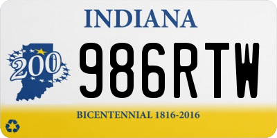 IN license plate 986RTW