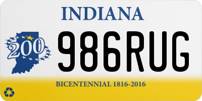 IN license plate 986RUG