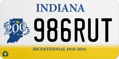IN license plate 986RUT