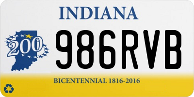 IN license plate 986RVB