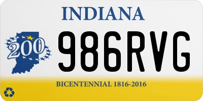 IN license plate 986RVG